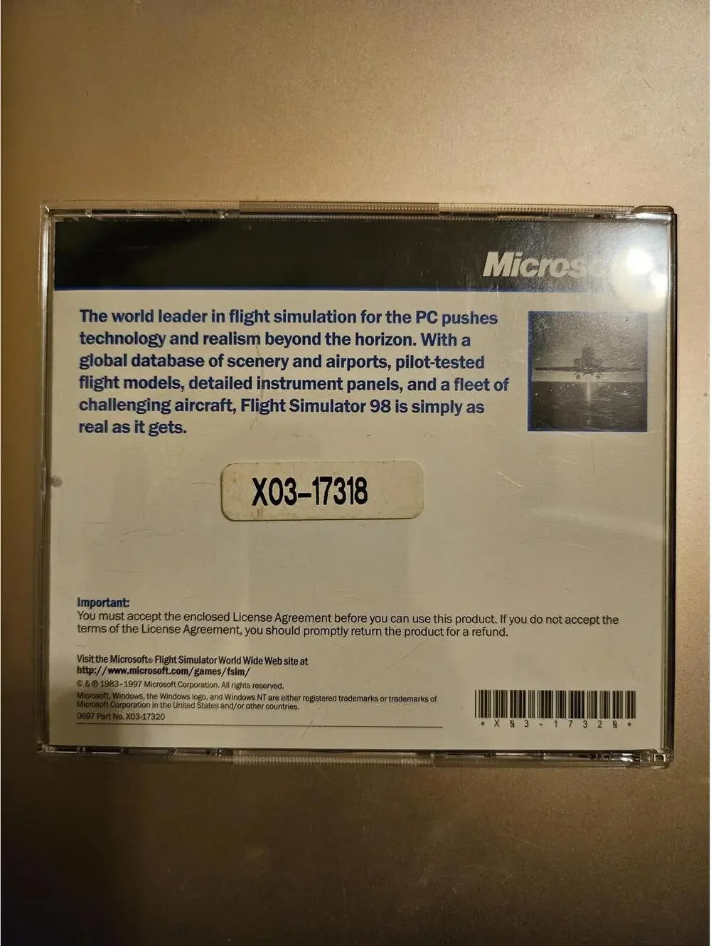 Microsoft Flight Simulator 98 PC CD-ROM Game